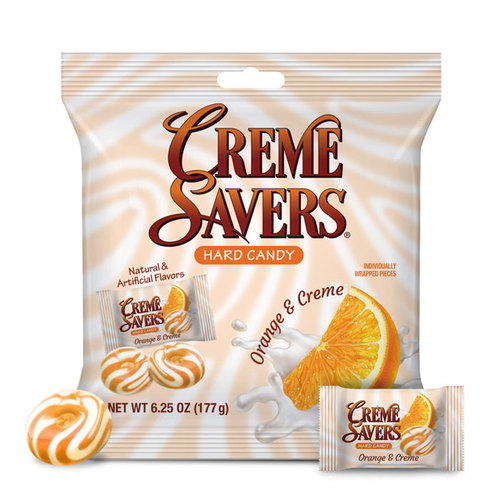 Zoom to enlarge the Creme Savers Candy Rolls • Orange