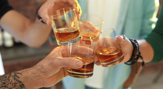 People Toasting with Brandy, Cognac