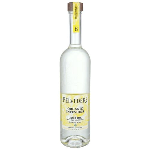 BELVEDERE ORGANIC INFUSIONS LEMON & BASIL WITH A TOUCH OF ELDERFLOWER -  Vodka - Spirits