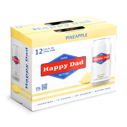 Zoom to enlarge the Happy Dad Pineapple Hard Seltzer • 12pk Can