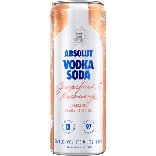 Zoom to enlarge the Absolut Vodka Soda • Rosemary Grapefruit 4pk-12oz