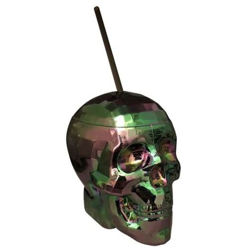 Zoom to enlarge the Kheper • Oil Slick Skull Sipper Cup with Straw