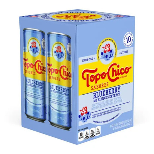 Zoom to enlarge the Topo Chico Sabores &bull; Blueberry 4 Pack Cans