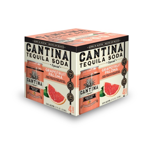 Zoom to enlarge the Cantina Tequila & Soda &bull; Paloma 4pk-12oz