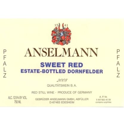 Zoom to enlarge the Anselmann Sweet Red Dornfelder