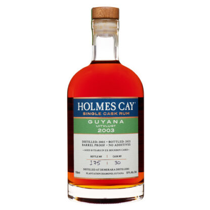 Zoom to enlarge the Holmes Cay Rum • Guyana Uivlugt Cask 118