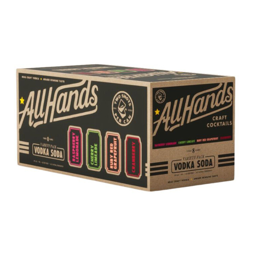 Zoom to enlarge the All Hands Vodka + Soda • Variety Pack 8pk-12oz
