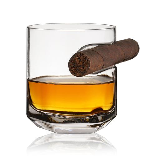 Zoom to enlarge the Viski Crystal Cigar and Whisky Glass
