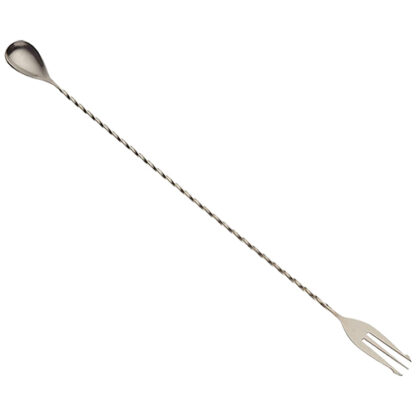 Zoom to enlarge the Barfly Stainless Bar Spoon with 3 Tine Fork 15″