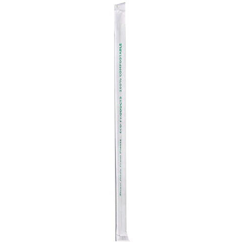 Zoom to enlarge the Straws &bull;compostable&bull; 7 3 / 4″ Jumbo Green 10 / 250