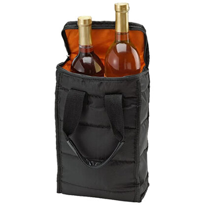 Zoom to enlarge the Spec’s Wine Bottle Bag • 2 Bottle Black Fabric