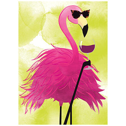 Zoom to enlarge the Avanti Greeting Cards • Flamingo Wine Toast