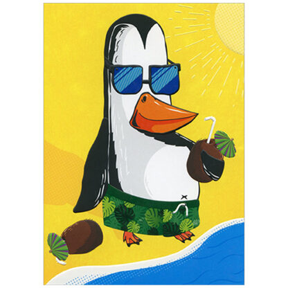 Zoom to enlarge the Avanti Greeting Cards • Penguin On The Beach