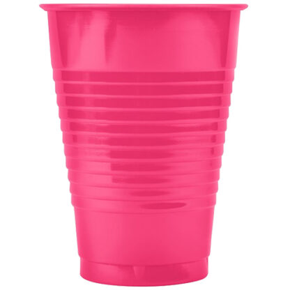 Zoom to enlarge the Magenta Pink Plastic Cup 12 / 20 Ct