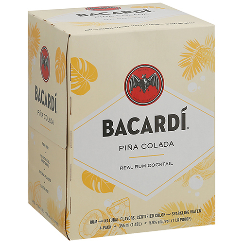 Zoom to enlarge the Bacardi Cocktails &bull; Pina Colada 4pk-355ml