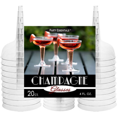 Zoom to enlarge the Party Ess • Champagne Glass Plastic 2 Pc 4 oz