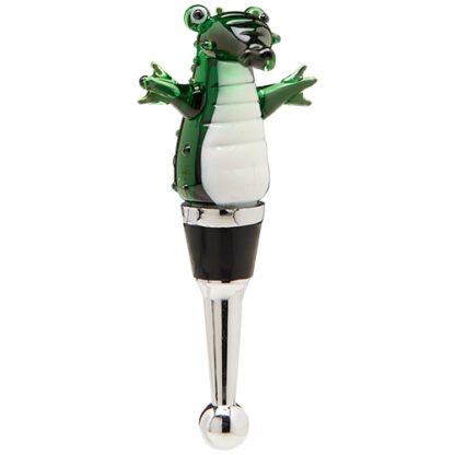 Zoom to enlarge the Bottle Stopper • Glass Alligator Standing