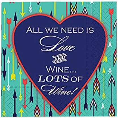 Zoom to enlarge the Design Design Napkins • All We Need Is Love