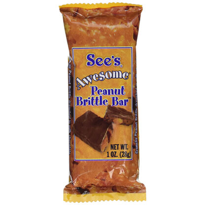 Sees(シーズ) オーサム ピーナッツブリトゥル スナックバー2箱 Sees Awesome Peanut Brittle Bar 2 Boxe See's Candies • Awesome Peanut Brittle Bar Single