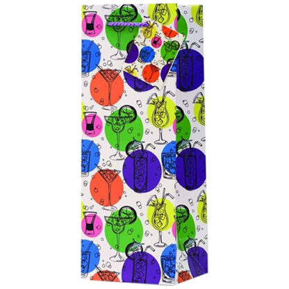 Zoom to enlarge the Wrap Art Bottle Bag • Colorful Cocktails