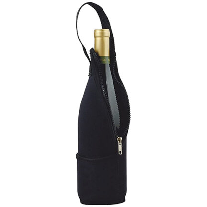 Zoom to enlarge the Wine Bottle Tote • Neoprene Burgundy with Zipper  Hndl