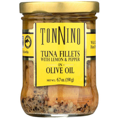 Zoom to enlarge the Tonnino Tuna Fillets With Lemon & Pepper In Olive Oil