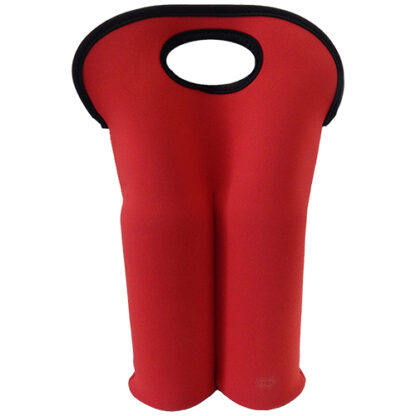 Zoom to enlarge the Wine Bottle Tote • Neoprene Double Red