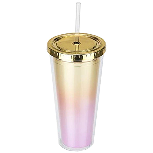 Zoom to enlarge the True &bull; Tumbler Metallic Ombre Lid Straw 16 oz