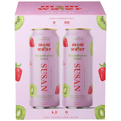 Zoom to enlarge the Mom Water “susan” • Strawberry Kiwi 4pk-12oz