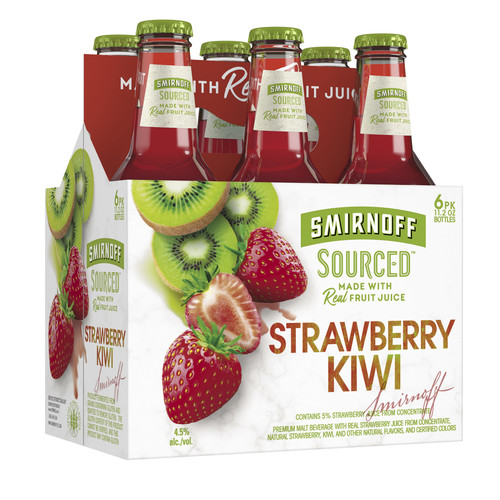 Zoom to enlarge the Smirnoff Sourced Strawberry Kiwi • 6pk Bottle