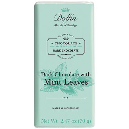 Zoom to enlarge the Dolfin Chocolate Bar • Dark with  Mint Leaves