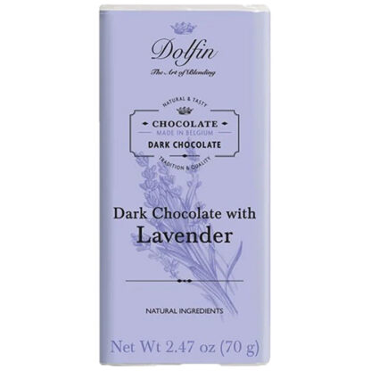 Zoom to enlarge the Dolfin Chocolate Bar • Dark with  Lavender