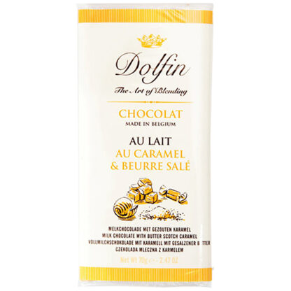 Zoom to enlarge the Dolfin Chocolate Bar • Milk with  Caramel & Salted Butter