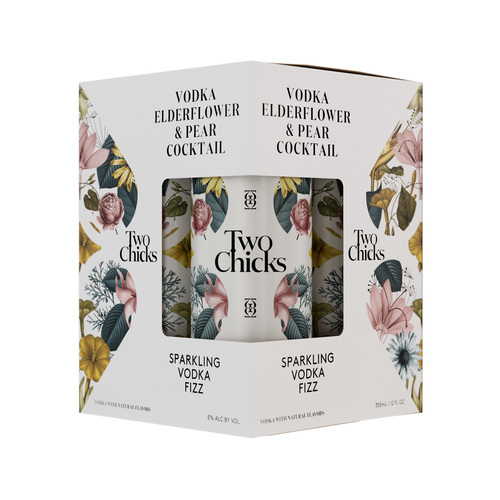 Zoom to enlarge the Two Chicks Cocktails&bull; Pear Vodka Fizz 4pk 355ml