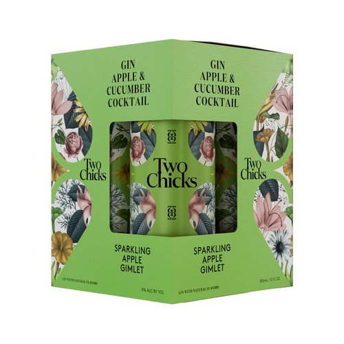 Zoom to enlarge the Two Chicks Cocktails • Gin Apple Gimlet 4pk-355ml