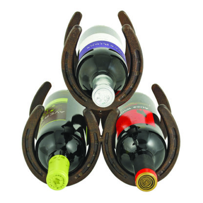 Zoom to enlarge the True Wine Rack • Horseshoe 3 Bottle By Foster & Rye