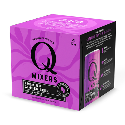 Zoom to enlarge the Q Drinks &bull; Ginger Beer Slim Can 7.5oz 4pk