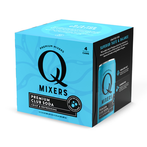 Zoom to enlarge the Q Drinks • Club Soda Slim Can 7.5oz 4pk