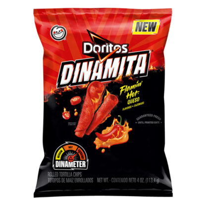 Zoom to enlarge the Doritos Dinamita Rolled Tortilla Chips Flamin Hot Queso