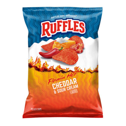 Zoom to enlarge the Frito Lay • Ruffles Flammin’ Hot Cheddar & Sour Cream