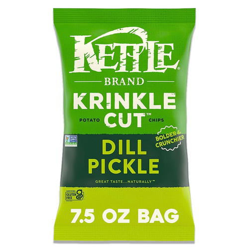 Zoom to enlarge the Kettle Potato Chips &bull; Dill Pickle Krinkle Cut
