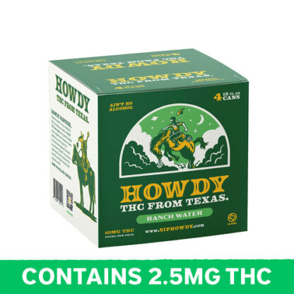 Zoom to enlarge the Howdy Ranch Water Hemp Derived Seltzer 2.5mg