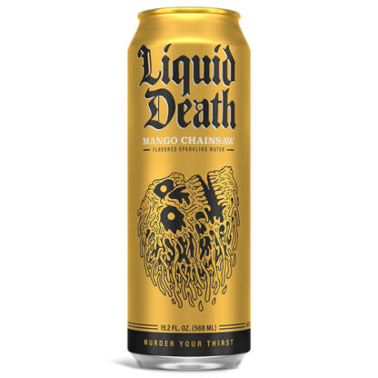 Zoom to enlarge the Liquid Death Mango Chainsaw Sparkling Flavored Water