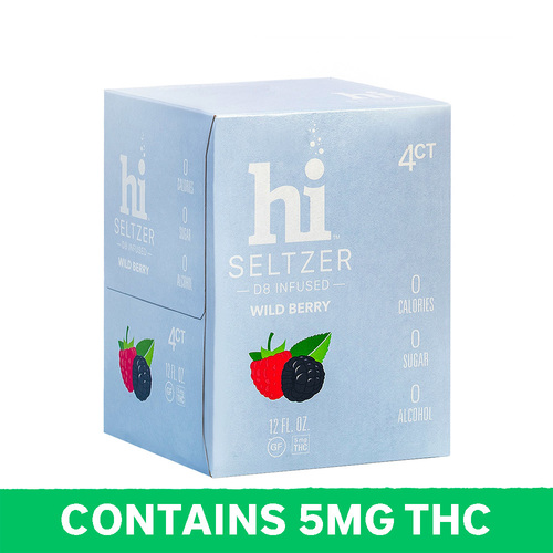 Zoom to enlarge the Hi Wild Berry 5mg Delta 8 Seltzer • 4pk Can