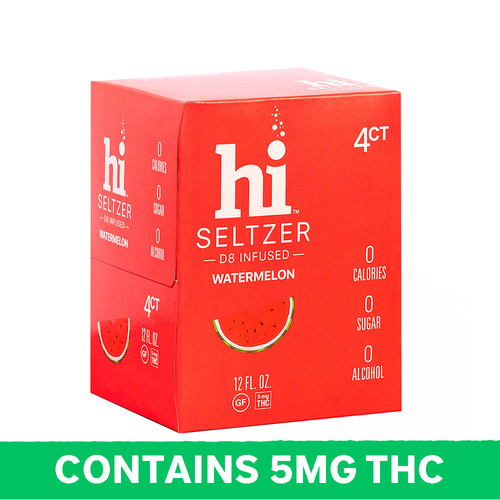 Zoom to enlarge the Hi Watermelon 5mg Delta 8 Seltzer • 4pk Can