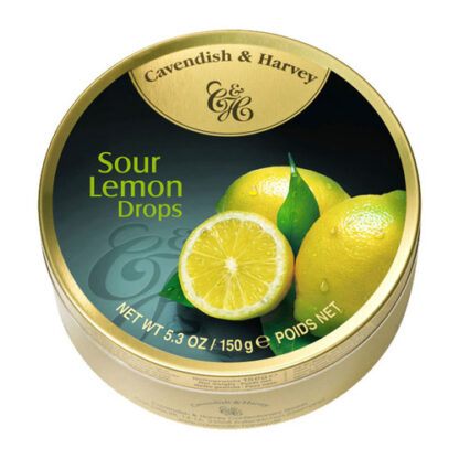Zoom to enlarge the Cavendish Lemon Hard Candy Drops In Tin