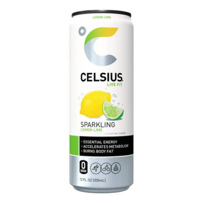 Zoom to enlarge the Celsius Sparkling No-carb Energy Drink • Lemon Lime