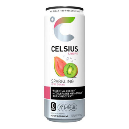 Zoom to enlarge the Celsius Sparkling No-carb Energy Drink • Kiwi Guava