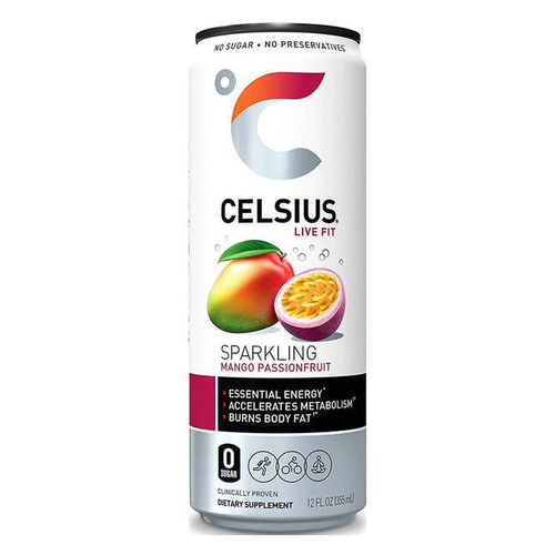 Zoom to enlarge the Celsius Sparkling No-carb Energy Drink &bull; Mango Passionfruit
