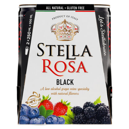 Zoom to enlarge the Stella Rosa Black Semi-sweet Red Wine 2pk Can